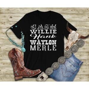 Cash Willie Hank Waylon Merle Country Legends Unisex T Shirt